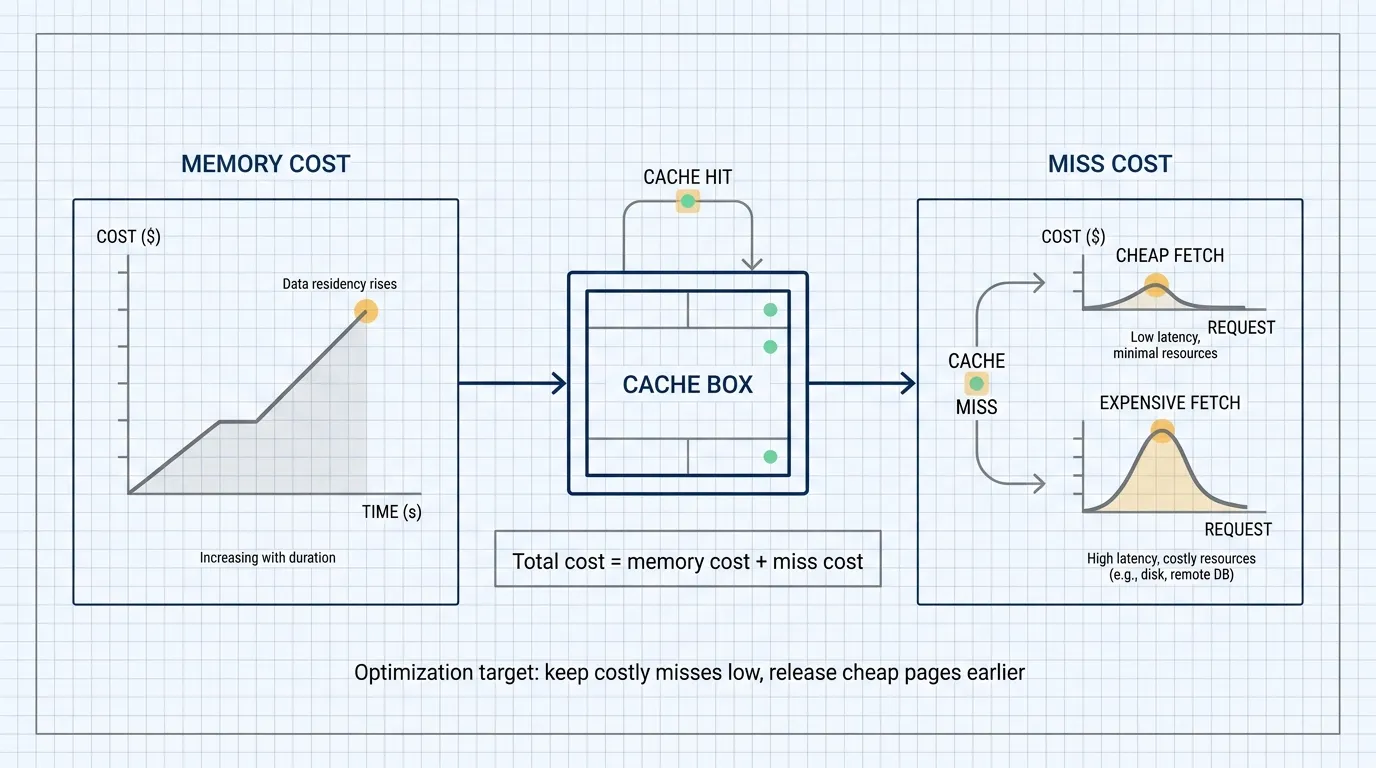 Memory cost and cache miss cost
