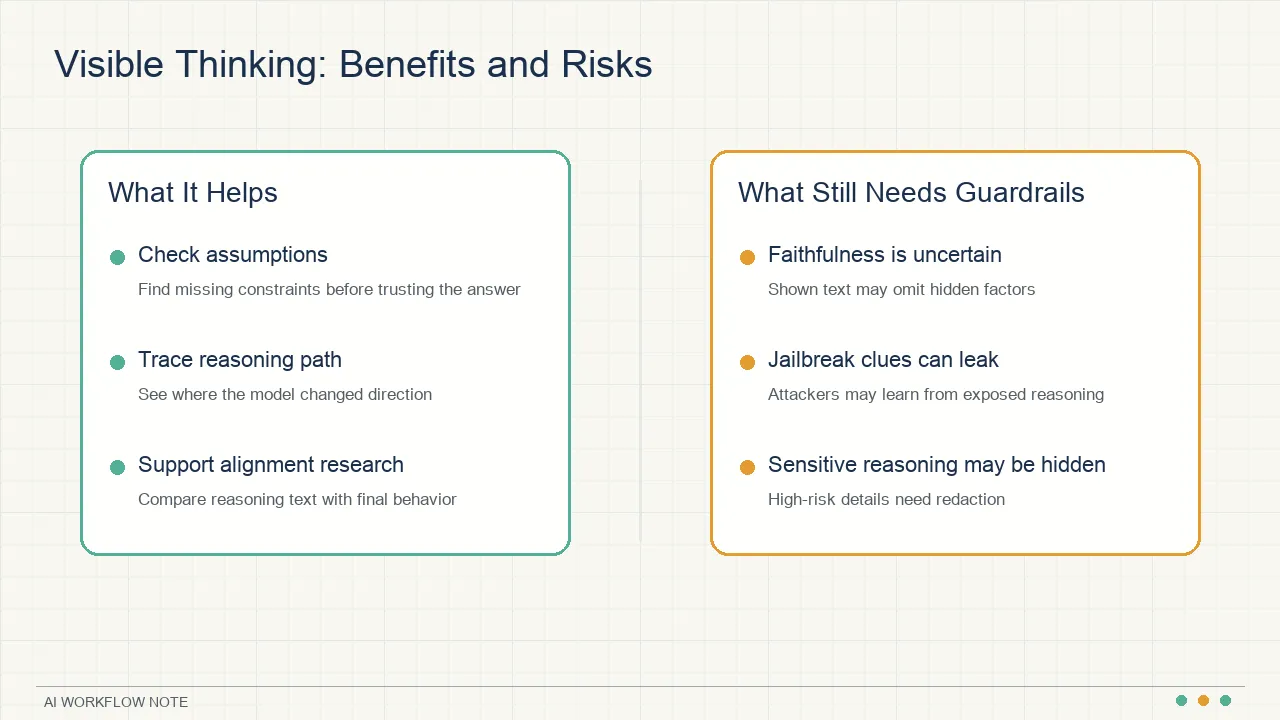 Benefits and Risks of Visible Thinking