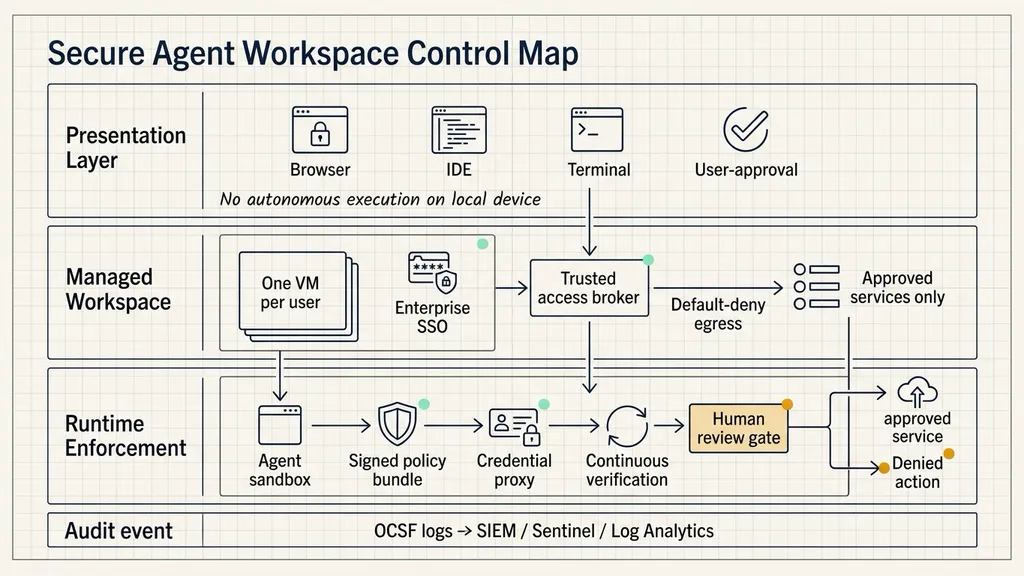 Secure Agent Workspace control map